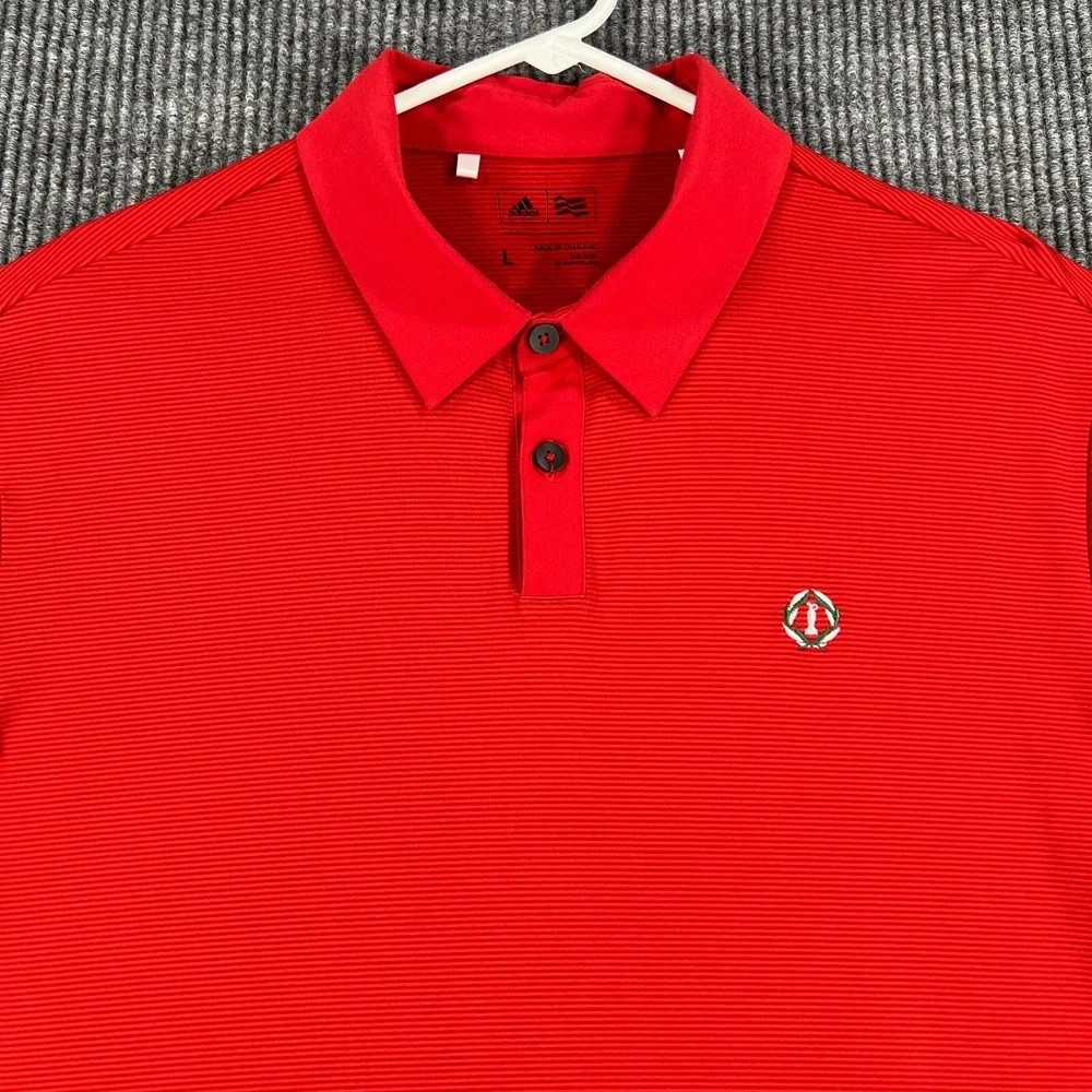Adidas‎ Polo Shirt Mens Large Red Short Sleeve Golf Casual Outdoor Lightweight